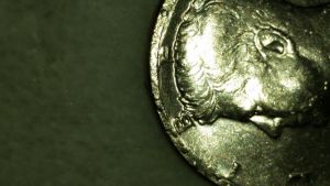 1971-Kennedy-Half-With-Reminents-Of-Another-Coin-On-The-Rim.